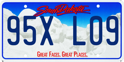 SD license plate 95XL09