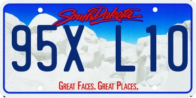 SD license plate 95XL10