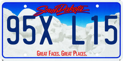SD license plate 95XL15