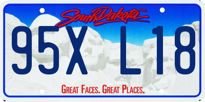 SD license plate 95XL18