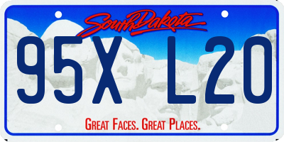 SD license plate 95XL20