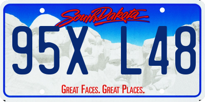 SD license plate 95XL48