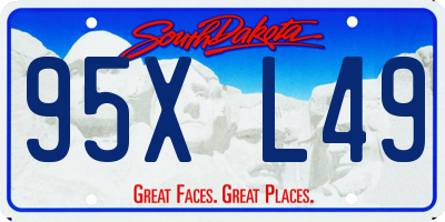 SD license plate 95XL49
