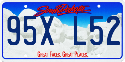 SD license plate 95XL52