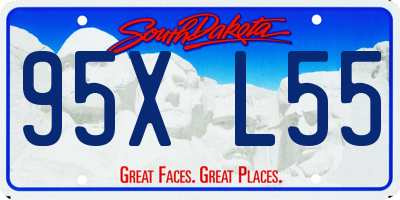 SD license plate 95XL55