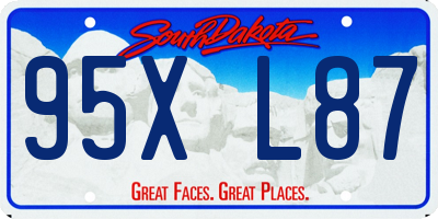 SD license plate 95XL87