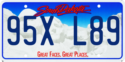 SD license plate 95XL89