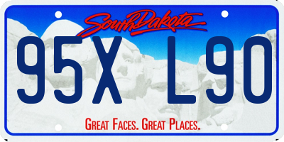 SD license plate 95XL90