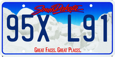 SD license plate 95XL91
