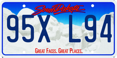 SD license plate 95XL94