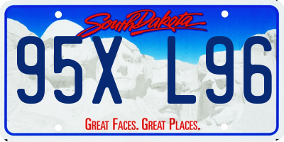 SD license plate 95XL96