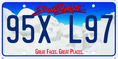 SD license plate 95XL97