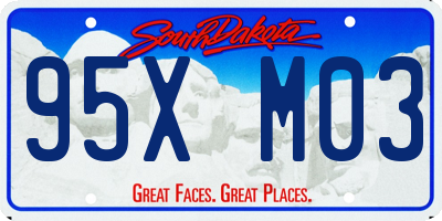 SD license plate 95XM03