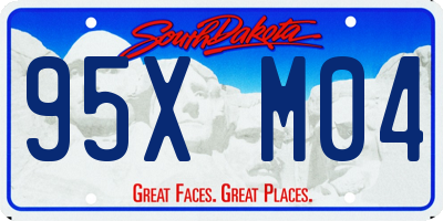 SD license plate 95XM04