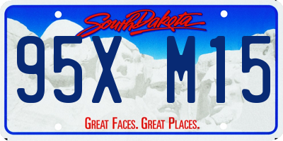 SD license plate 95XM15