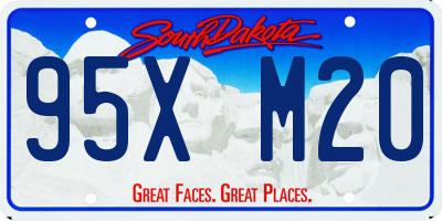 SD license plate 95XM20