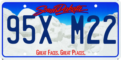 SD license plate 95XM22