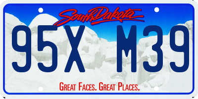 SD license plate 95XM39