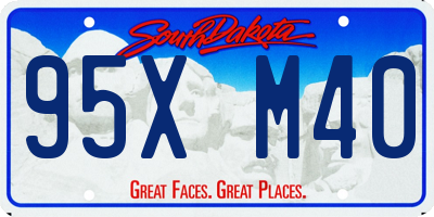 SD license plate 95XM40