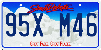 SD license plate 95XM46
