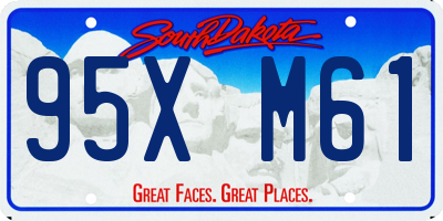 SD license plate 95XM61