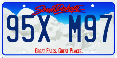 SD license plate 95XM97