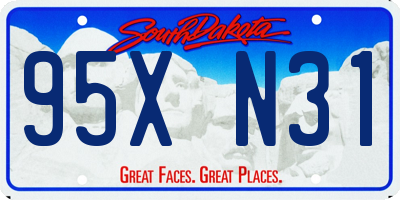 SD license plate 95XN31