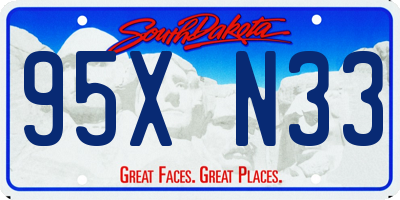 SD license plate 95XN33