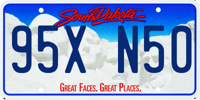 SD license plate 95XN50