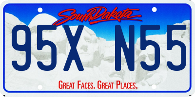 SD license plate 95XN55