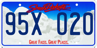SD license plate 95XO20