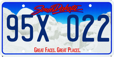SD license plate 95XO22