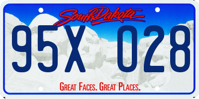 SD license plate 95XO28