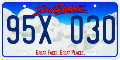 SD license plate 95XO30