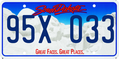 SD license plate 95XO33