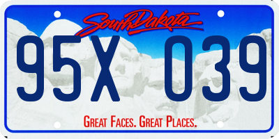 SD license plate 95XO39