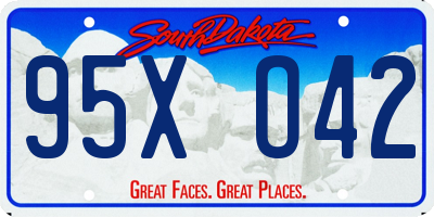 SD license plate 95XO42