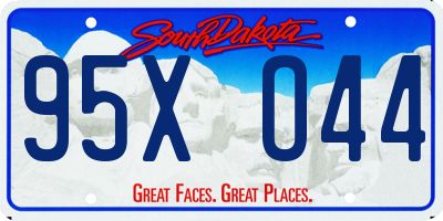 SD license plate 95XO44