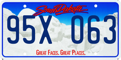 SD license plate 95XO63