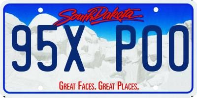SD license plate 95XP00