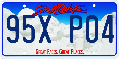 SD license plate 95XP04