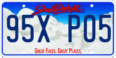 SD license plate 95XP05