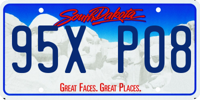 SD license plate 95XP08