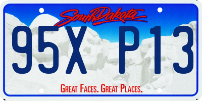 SD license plate 95XP13