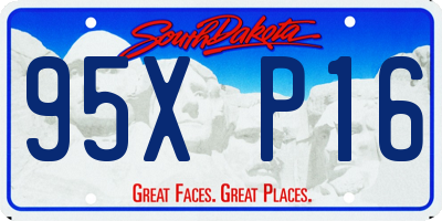 SD license plate 95XP16