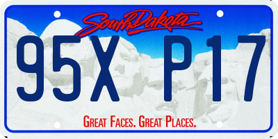 SD license plate 95XP17