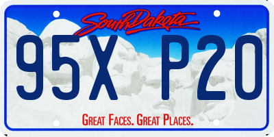 SD license plate 95XP20