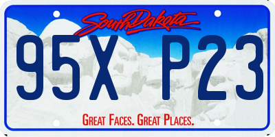 SD license plate 95XP23