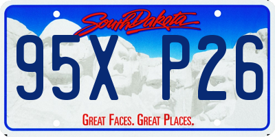 SD license plate 95XP26