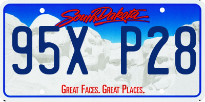 SD license plate 95XP28